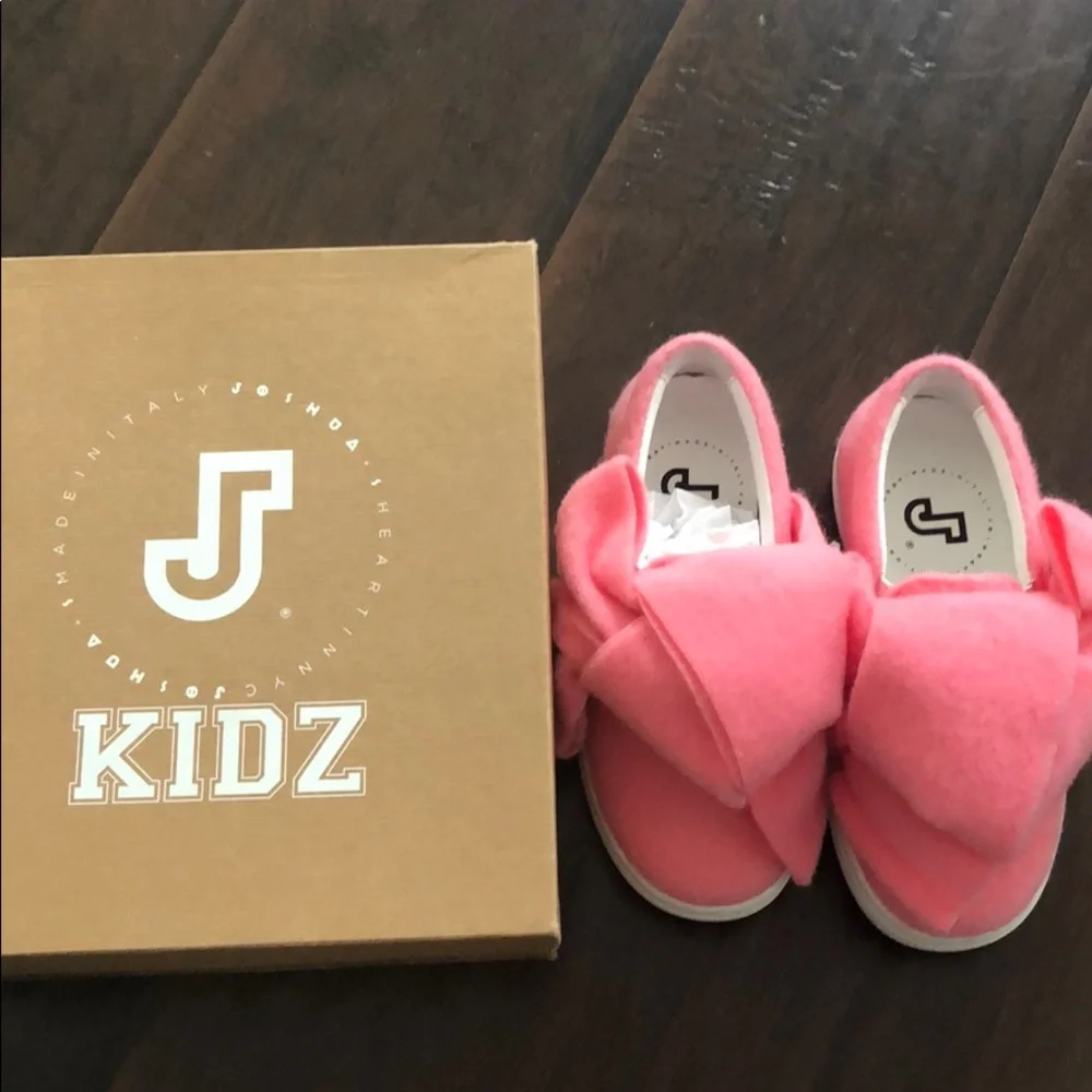 Made in Italy Joshua Sander Big Pink Bow Slip on Sneakers